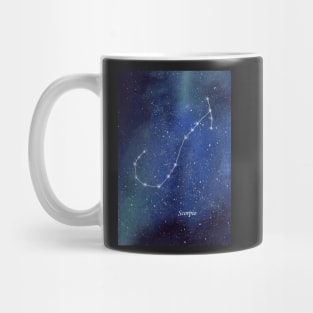 Scorpio Star Constellation with Galaxy Background Mug